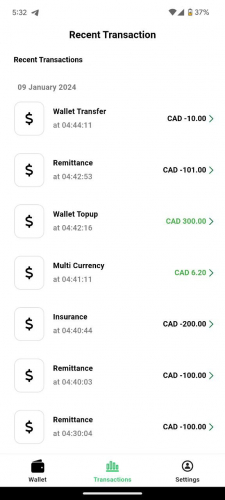 Wallet Application screenshot 3