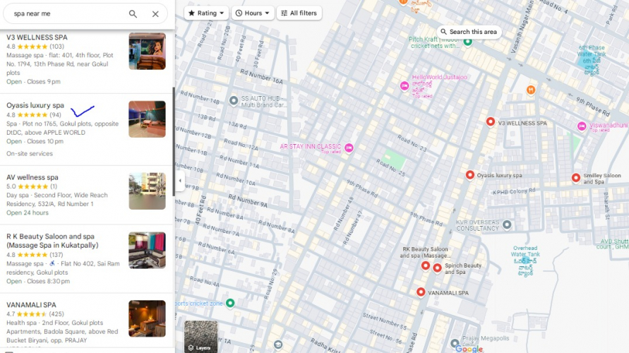 Digital Marketing for a Spa Brand screenshot 1