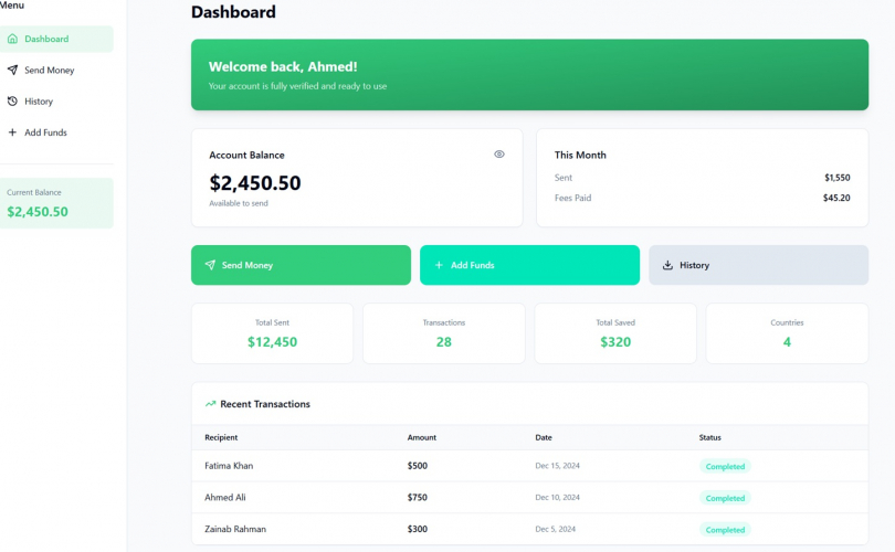 PeonPay - Comprehensive Mobile App for Sending Remittance  screenshot 1