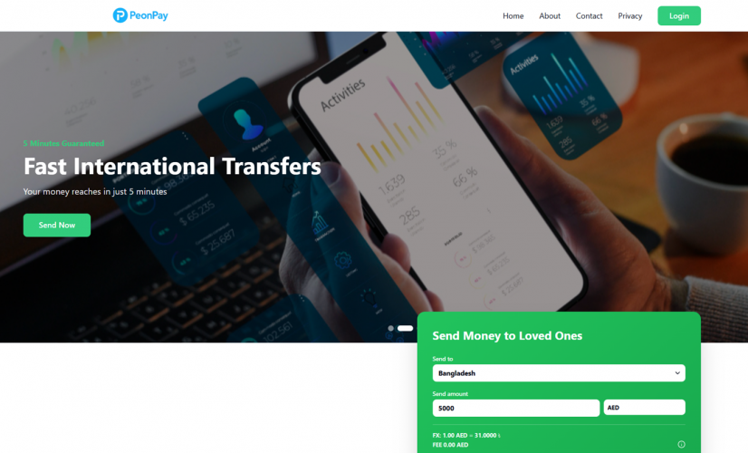 PeonPay - Comprehensive Mobile App for Sending Remittance  screenshot 3