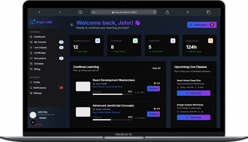 Bright LMS screenshot 3