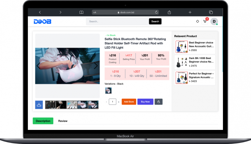 Doob Multivendor E-commerce Solution screenshot 2