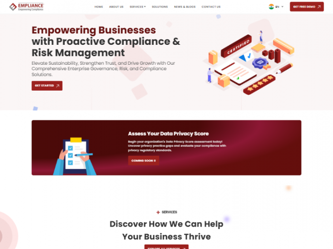 A Compliance & Risk Management Website screenshot 1