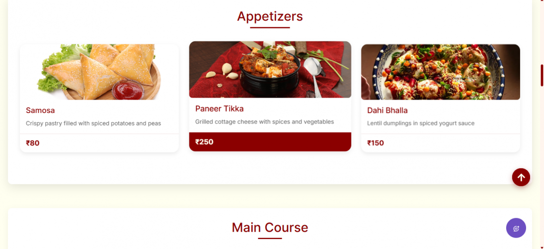 Restaurant MERN Stack Website screenshot 3