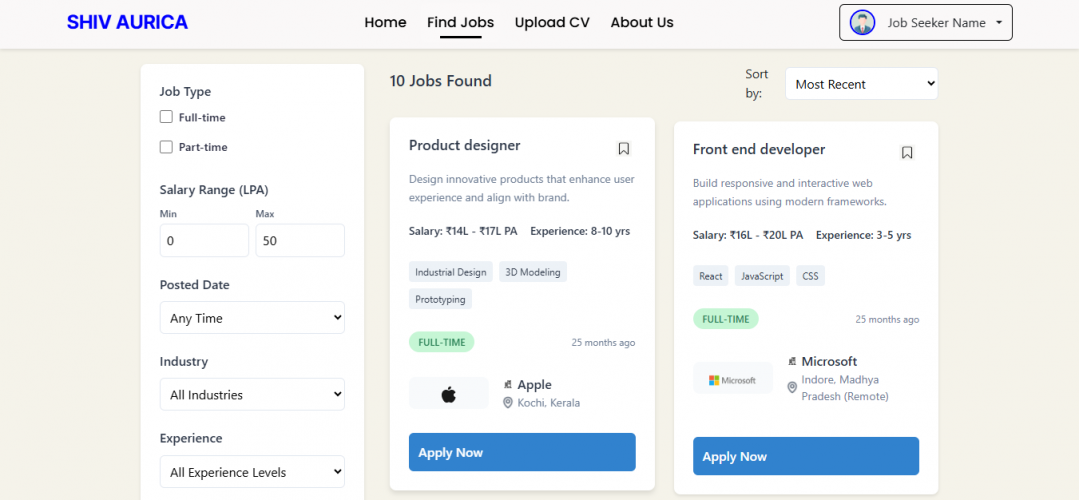 Job Portal – Full-Stack Recruitment Platform screenshot 4
