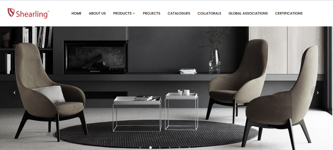 Shearling Furniture Website screenshot 1