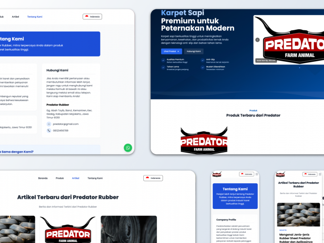 Comprehensive Website Development and UI UX Design for Predator Rubber screenshot 1