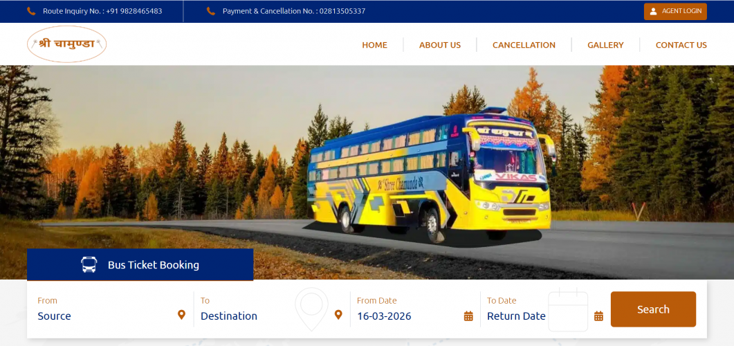 Chamunda Bus : Website Platform  screenshot 4