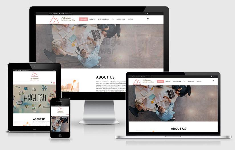 Achievers - Business website screenshot 1