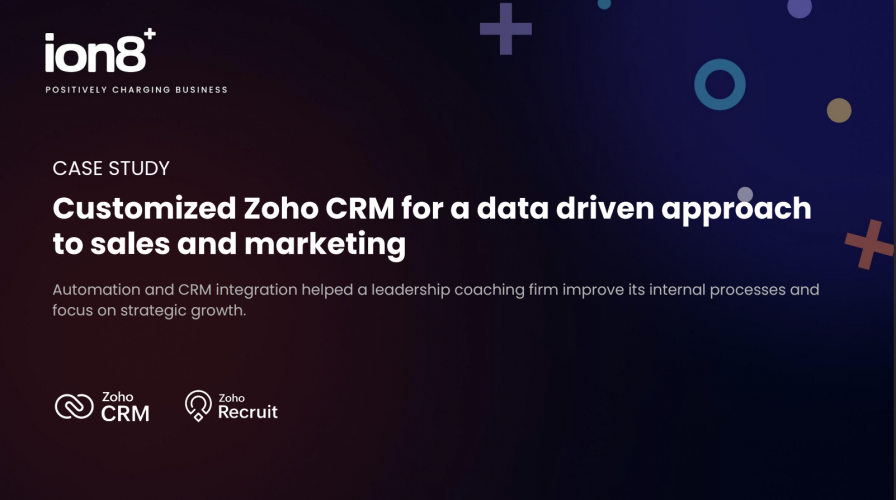 Customized Zoho CRM for a data driven approach to sales and marketing screenshot 1