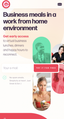 GreetEat – Revolutionizing Virtual Business Dining screenshot 1