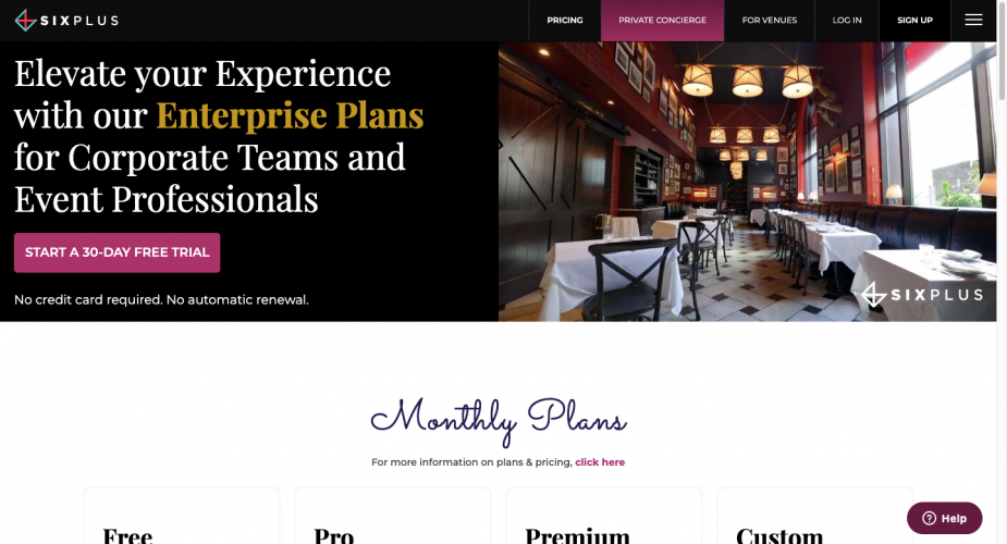 SixPlus - Exclusive Private Dining Reservation Pla screenshot 1
