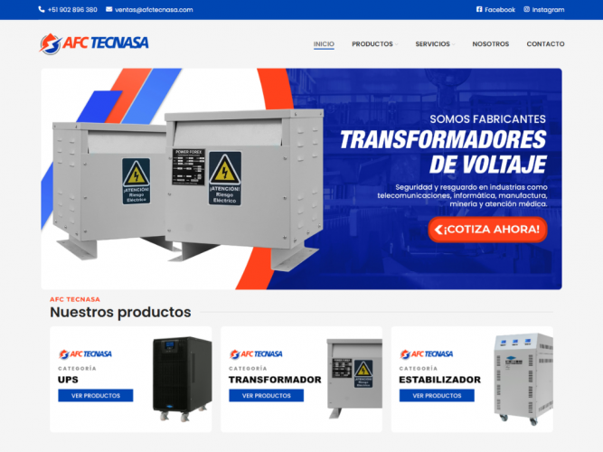AFC TECNASA – Store for Electrical Equipment screenshot 1