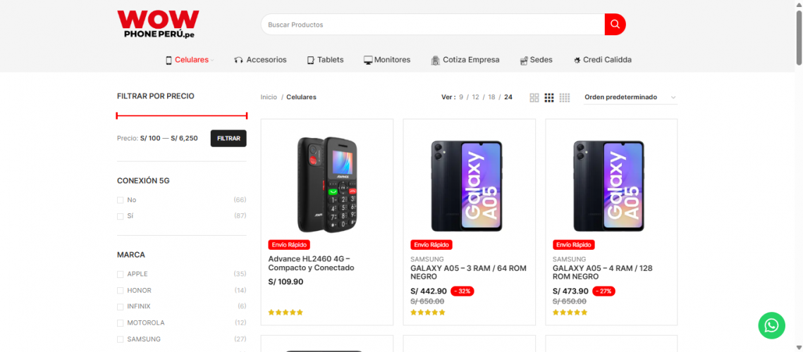 WOW PHONE PERU – E-commerce for Electronics screenshot 1