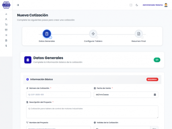 LAFER – Custom Quotation Web App screenshot 2
