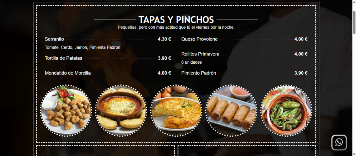 LA MELOSA – Website for a Bar in Spain screenshot 1