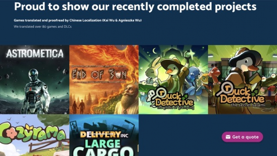 Portfolio of recently translated video games screenshot 1