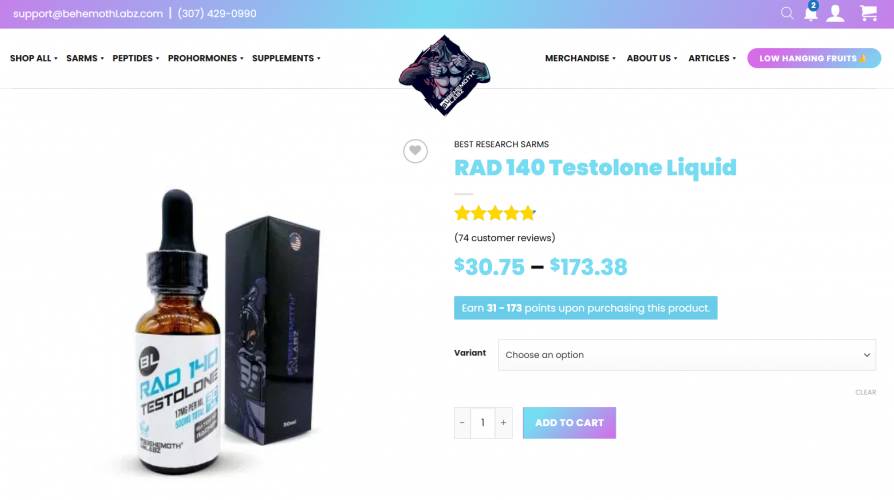 BehemothLabz – Advanced Supplement & Research Compound E-commerce Platform screenshot 1