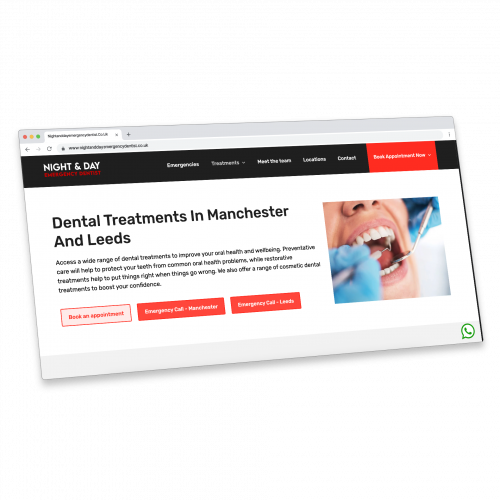 Night and Day Emergency Dentist - SEO and PPC  screenshot 2