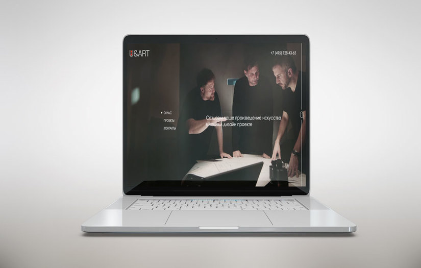 Inetrior design company single page site screenshot 1