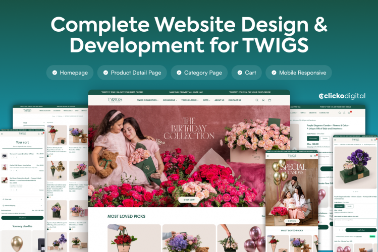 Twigs Flower House Website Project screenshot 1