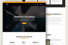 Financial Website for VanRock Holdings