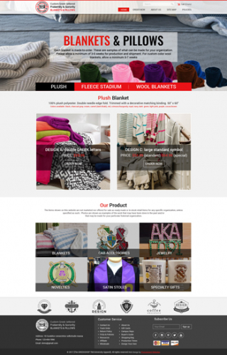 eCommerce Web Design for Fraternal Regalia screenshot 1
