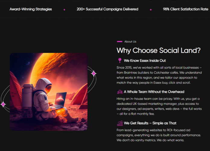 Complete Website Revamp for Social Land screenshot 1