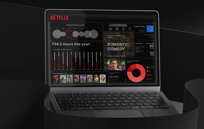 Netflix dashboard ui screenshot 1