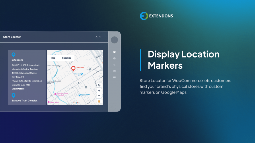 Extendons Store Locator for WooCommerce screenshot 1