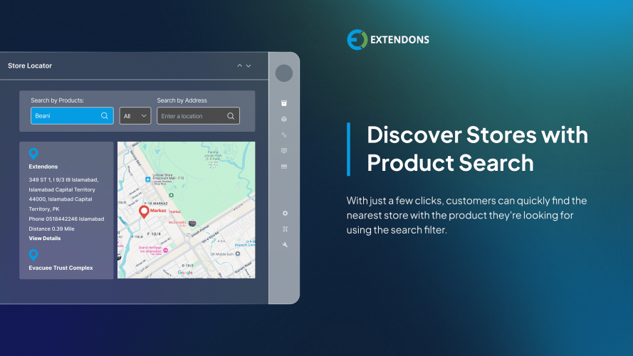 Extendons Store Locator for WooCommerce screenshot 3
