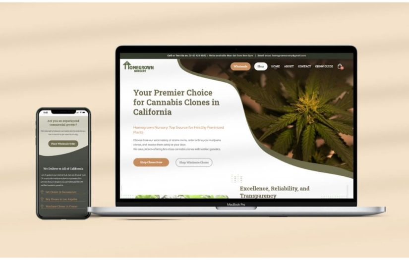 Homegrown Nursery Website and SEO screenshot 2