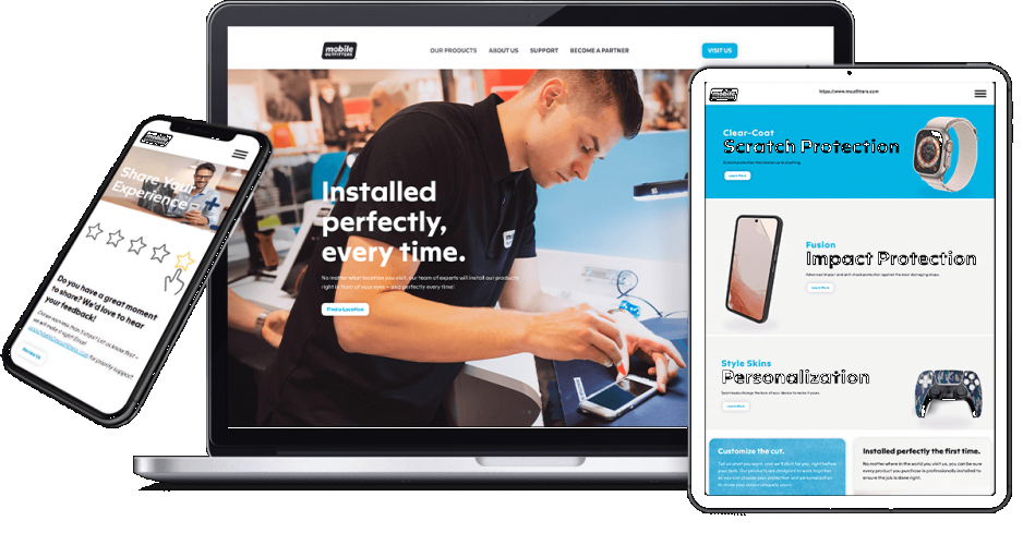 Mobile Outfitters Website  screenshot 1