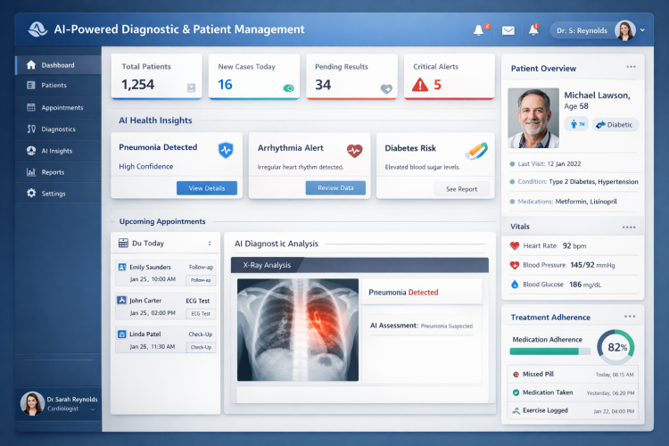 AI-Powered Diagnostic & Patient Management Platform screenshot 1