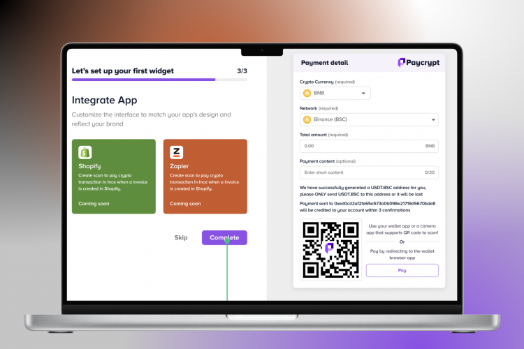 Paycrypt: Crypto Payments for Modern Businesses screenshot 1