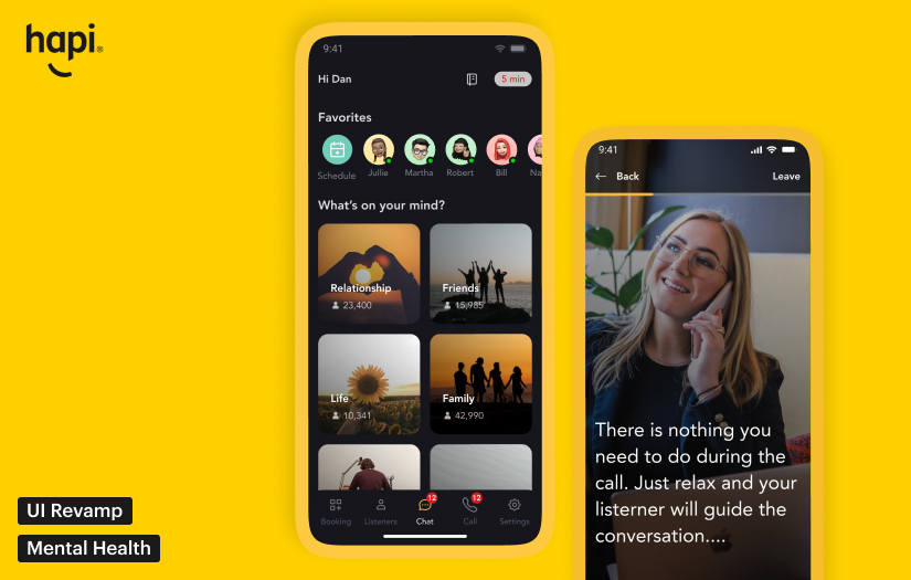 hapi - UI/UX Revamp of Mental Health Platorm screenshot 1