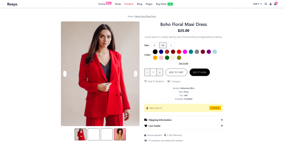 Rosyz E-commerce Website Development screenshot 2