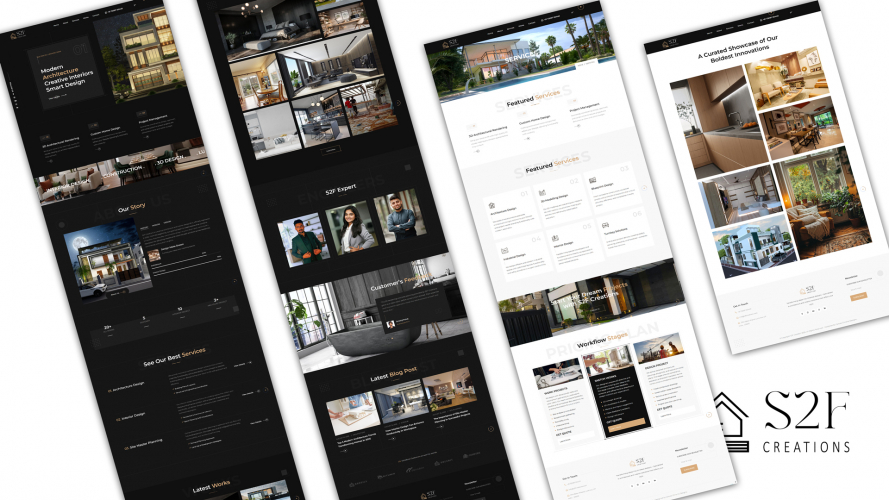 S2F Creations Website screenshot 1