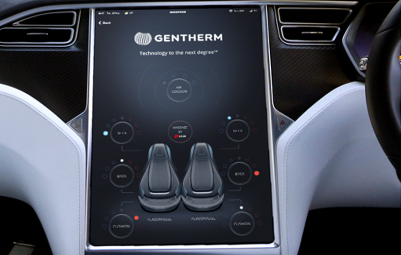 App Concept of a Seat Comfort Management Solution. Client: Gentherm screenshot 1