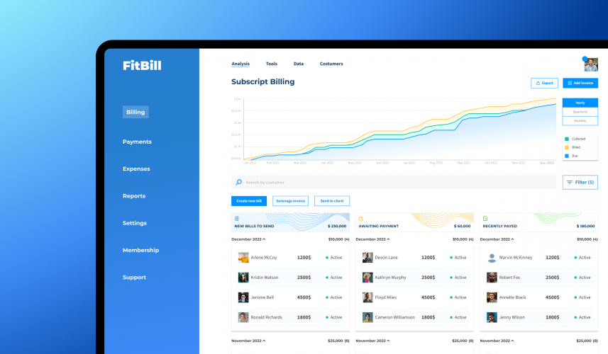 FULL-CYCLE GYM MANAGEMENT SOFTWARE screenshot 1