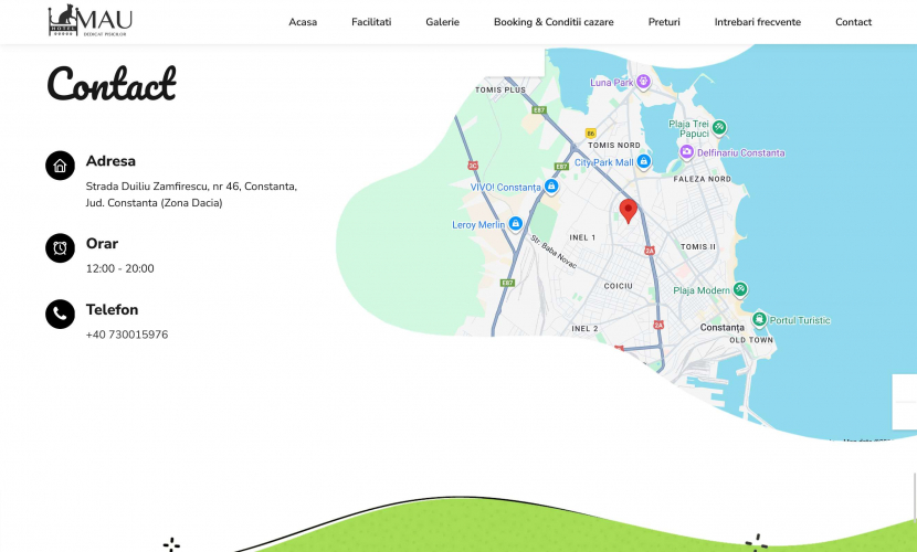 Cat hotel website screenshot 3