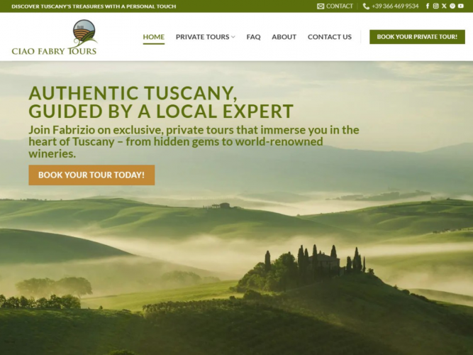 Website Redesign for Ciao Fabry Tours – Personalized Travel in Tuscany screenshot 3