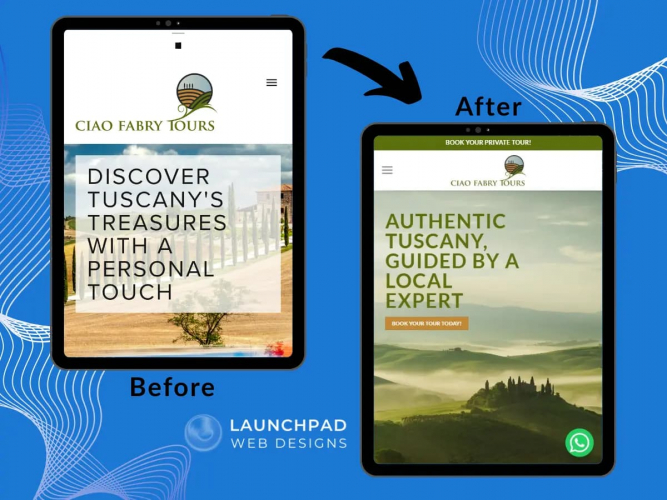 Website Redesign for Ciao Fabry Tours – Personalized Travel in Tuscany screenshot 1
