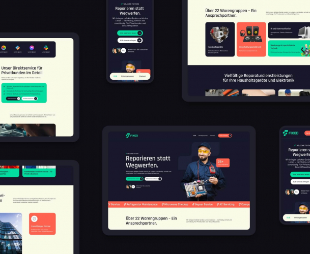 Sustainable Electronics Repair Website Design screenshot 4