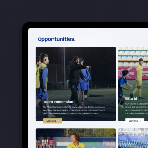 Sports Travel Website Design & WordPress Development – Via Sports Experiences screenshot 3