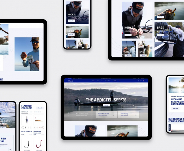 Mustad Fishing Multibrand eCommerce Design screenshot 1