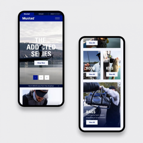 Mustad Fishing Multibrand eCommerce Design screenshot 2
