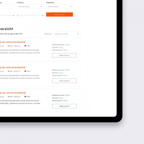 Custom Recruitment Website with ATS Integration – FlevoDirect screenshot 1