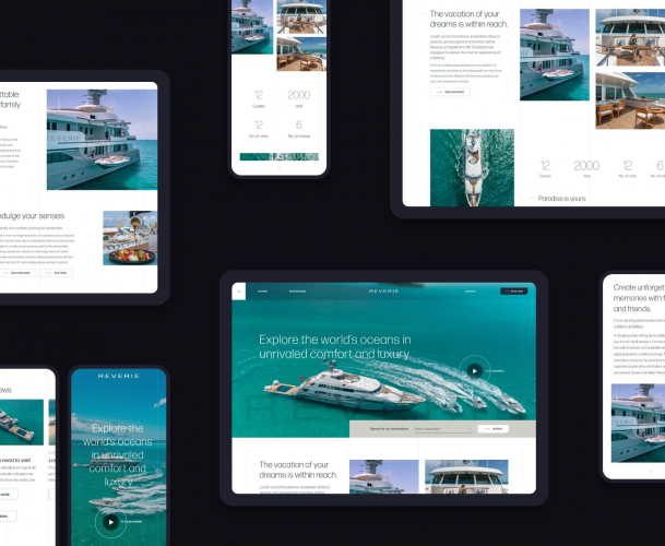 Luxury Yacht Website Redesign – Reverie screenshot 2