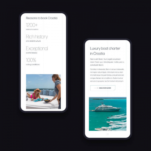 Luxury Yacht Website Redesign – Reverie screenshot 1